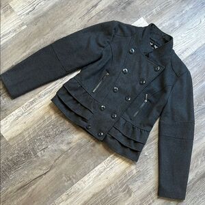 Yoki | large | dark gray | Peacoat Double-Breasted Jacket | like new | 1597-1690